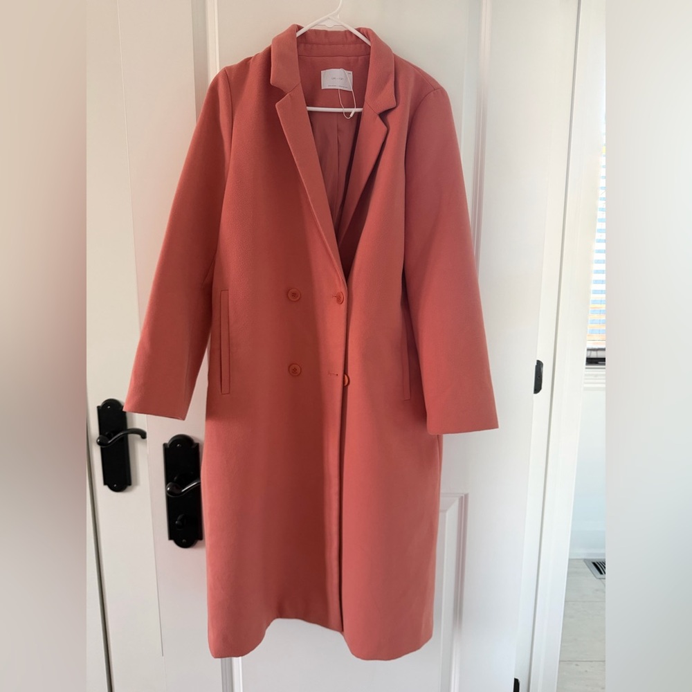 OAK + FORT Women's Pink Trench Coat